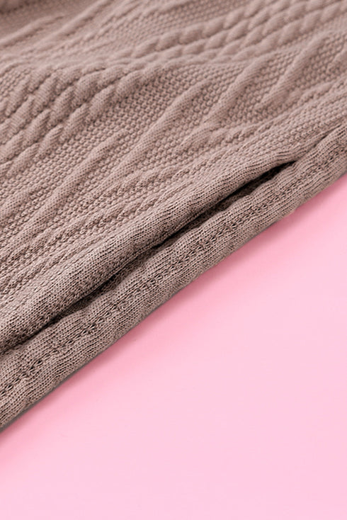 khaki-oversize-textured-knit-button-front-shacket