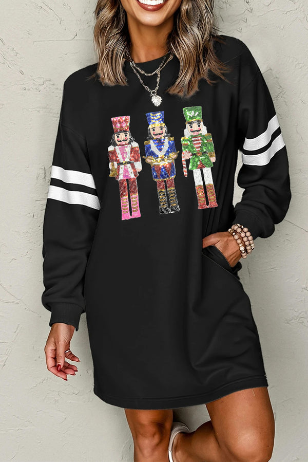Christmas graphic sweatshirt dress