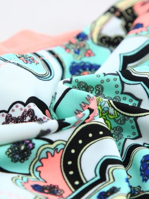 sexy-pink-padded-gather-push-up-bikini-set