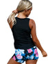 elegant-floral-zip-front-sporty-2pcs-tankini-swimsuit