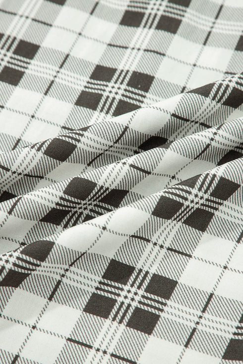 plaid wide leg pants