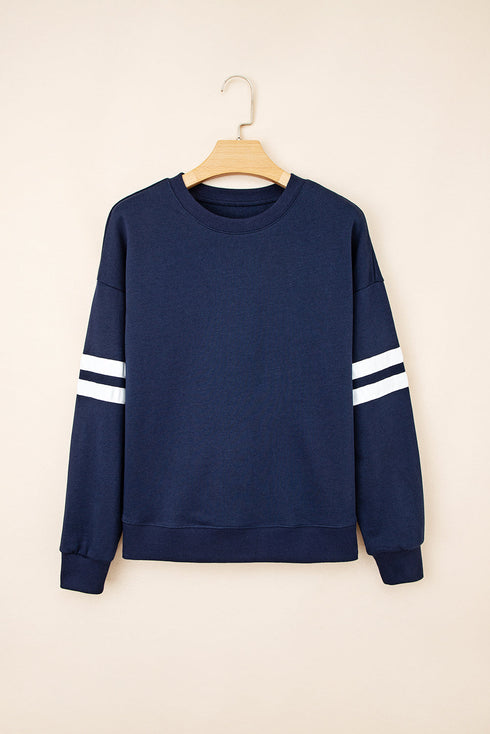 varsity stripe sweatshirt