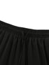 Black Frill Tiered Drawstring Waist Maxi Skirt