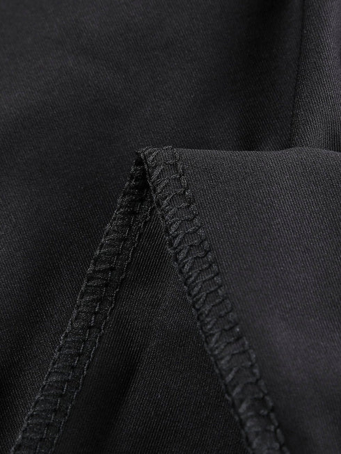 Black Front Lace-Up Grommet Leggings with Silver Hardware