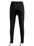 Black Front Lace-Up Grommet Leggings with Silver Hardware