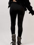 Black Front Lace-Up Grommet Leggings with Silver Hardware