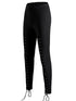 Black Grommet Lace Up Front Leggings