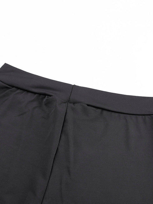 Black Grommet Lace Up Front Leggings