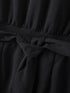 Black Over The Top Belted Playsuit