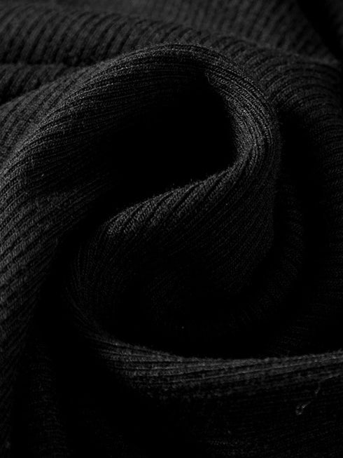 Black Star Sequin Embellished Half Sleeve Knit Top