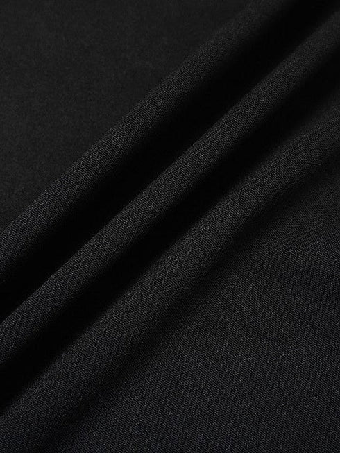 Black V-Neck Sequin Jumpsuit with Long Sleeves for Women