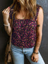 Bohemian Rose Frilled Floral Tank Top