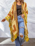 Boho Aztec Print Bat Sleeve Plus Size Cardigan