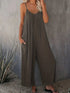 Boho Spaghetti Ruched Sleeveless Wide-Leg Jumpsuit