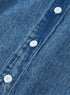 Button Short Sleeve Denim Shirt Dress
