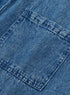 Button Short Sleeve Denim Shirt Dress