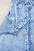 Button Short Sleeve Denim Shirt Dress