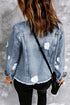 sky-blue-lapel-distressed-raw-hem-buttons-denim-jacket
