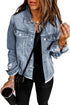 sky-blue-lapel-distressed-raw-hem-buttons-denim-jacket