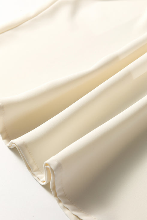 Jet Stream Leopard Patchwork Trim Split Neck Short Sleeve Blouse