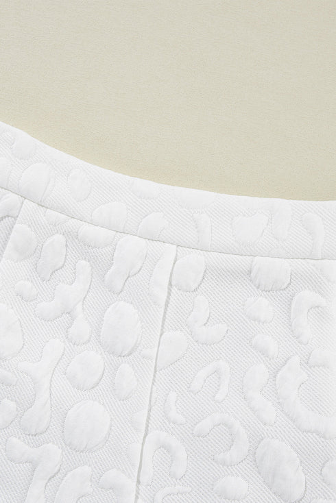 white-leopard-jacquard-quarter-zip-tee-and-shorts-set