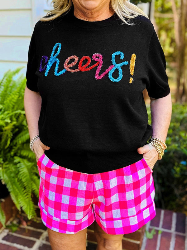 black-plus-size-cheers-glitter-tinsel-short-sleeve-sweater