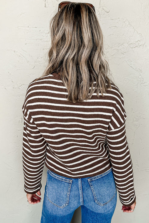 brown stripe t shirt