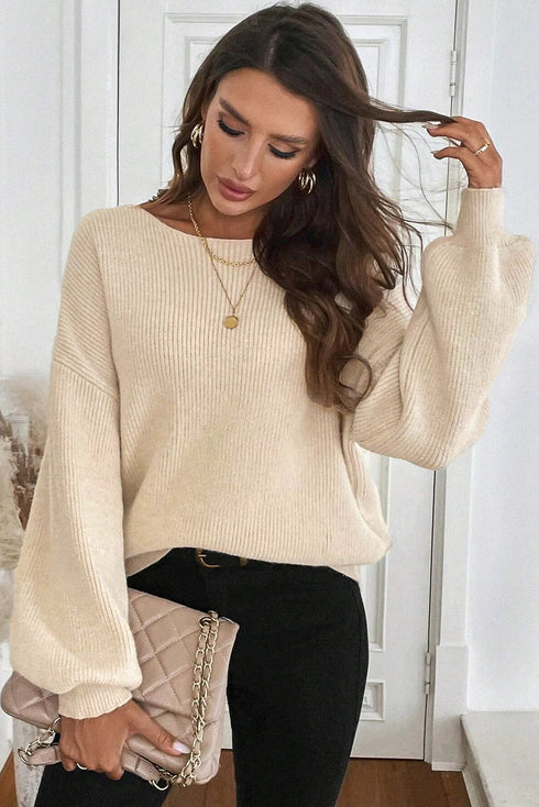 ribbed knit sweater