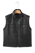 faux leather vest