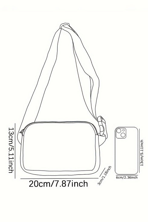 Dark Grey Leopard Heart Printed Canvas Crossbody Bag