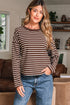 brown stripe t shirt