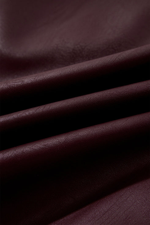 Wild Ginger Vegan Leather Sleeveless Mini Dress