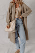 DUNE Solid Color Textured Knit Open Front Oversize Midi Sweater Cardigan