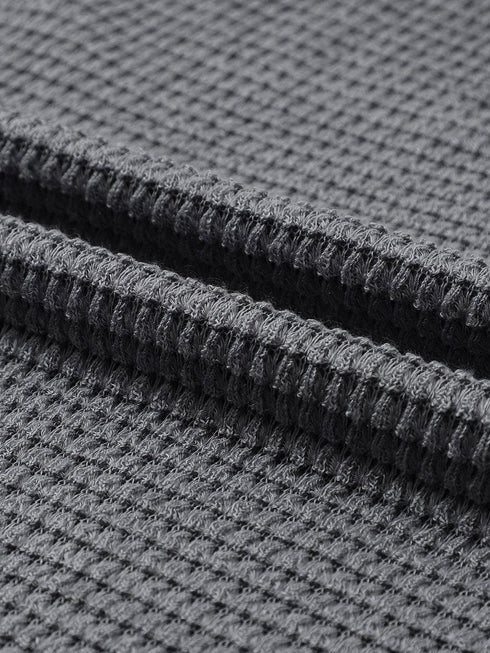 Casual Chunky Knit Mock Neck Long Sleeve Split Pullover Sweater