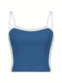 Casual Color Block Sleeveless Spaghetti Strap Basic Tank Top