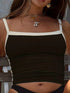Casual Color Block Sleeveless Spaghetti Strap Basic Tank Top