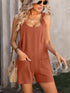 Casual fashion spaghetti strap shorts jumpsuit overalls women