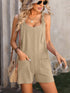 Casual fashion spaghetti strap shorts jumpsuit overalls women