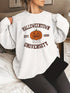 Casual Halloween Pumpkin Print Long Sleeve Crew Neck Hoodie