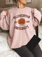 Casual Halloween Pumpkin Print Long Sleeve Crew Neck Hoodie
