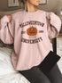 Casual Halloween Pumpkin Print Long Sleeve Crew Neck Hoodie