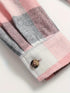 Casual Plaid Print Lapel Long Sleeve Button Blouse