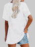 Casual Solid Color Mid-sleeved T-shirt
