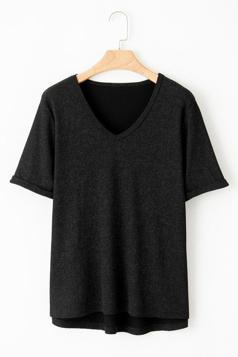 Casual Solid Color Mid-sleeved T-shirt