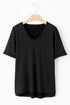 Casual Solid Color Mid-sleeved T-shirt
