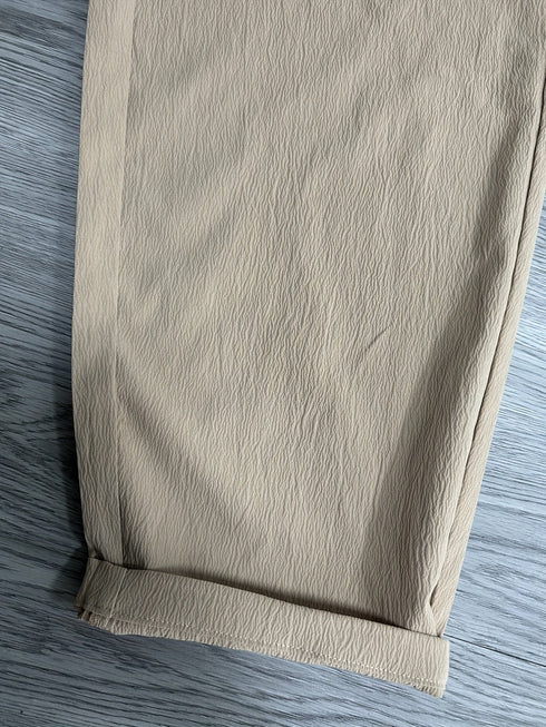 Casual Solid Elastic Waist Pockets Loose Pants