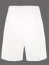Casual Solid Tie Waist High Waist Button Shorts