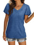 Casual Summer Short Sleeve V Neck T Shirt