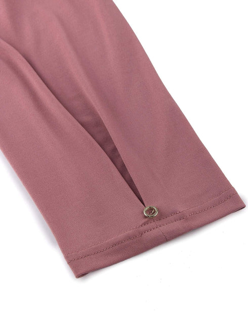 Casual V-Neck Loose Fit Blouse with Mid-Length Sleeves