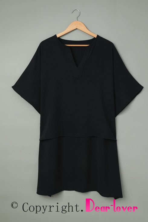 Casual V-Neck Short Sleeve Chiffon Blouse